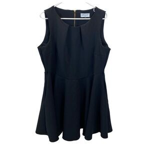 Closet London Brand Black Sleeveless Mini Dress‎ Full Skirt Size 18